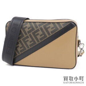 Fendi Diagonal Cam Camera Case FF Monogram Zucca Beige bag crossbody